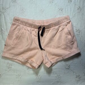 vs pink salmon logo drawstring shorts – size large